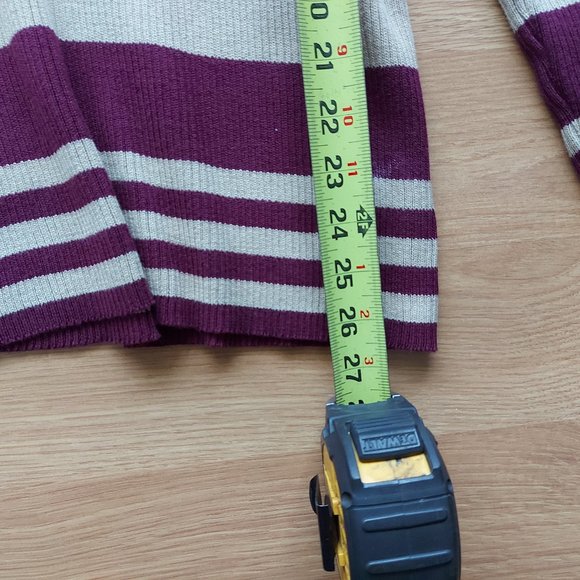 Denver Hayes Light Blue/Cream Striped Long Sleeved Top - Picture 6 of 8